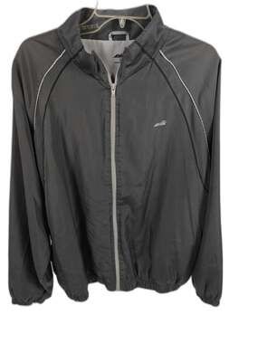 Mens Avia Lightweight Windbreaker Jacket Charcoal Gray Full Zip Athletic